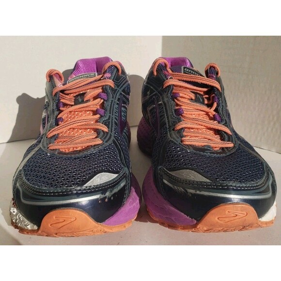 Brooks Adrenaline GTS 15 Running Shoes Purple Orange Blue Womens Sz 11 Athletic - Picture 7 of 12